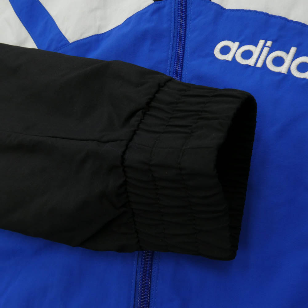 adidas アディダス JX3052 ロゴ刺繍 トラックトップ ジャケット ブルゾン ブルー系 ブラック系 JA 2XL【美品】【中古】