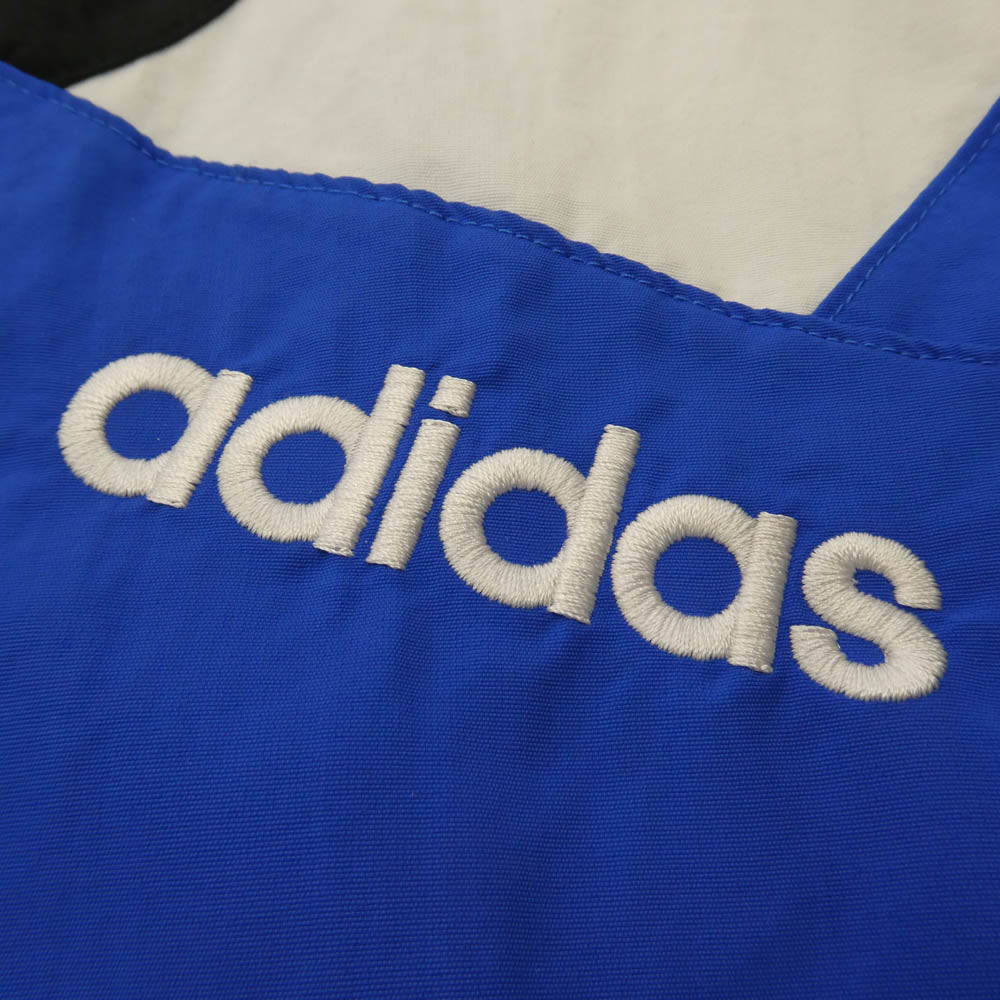 adidas アディダス JX3052 ロゴ刺繍 トラックトップ ジャケット ブルゾン ブルー系 ブラック系 JA 2XL【美品】【中古】