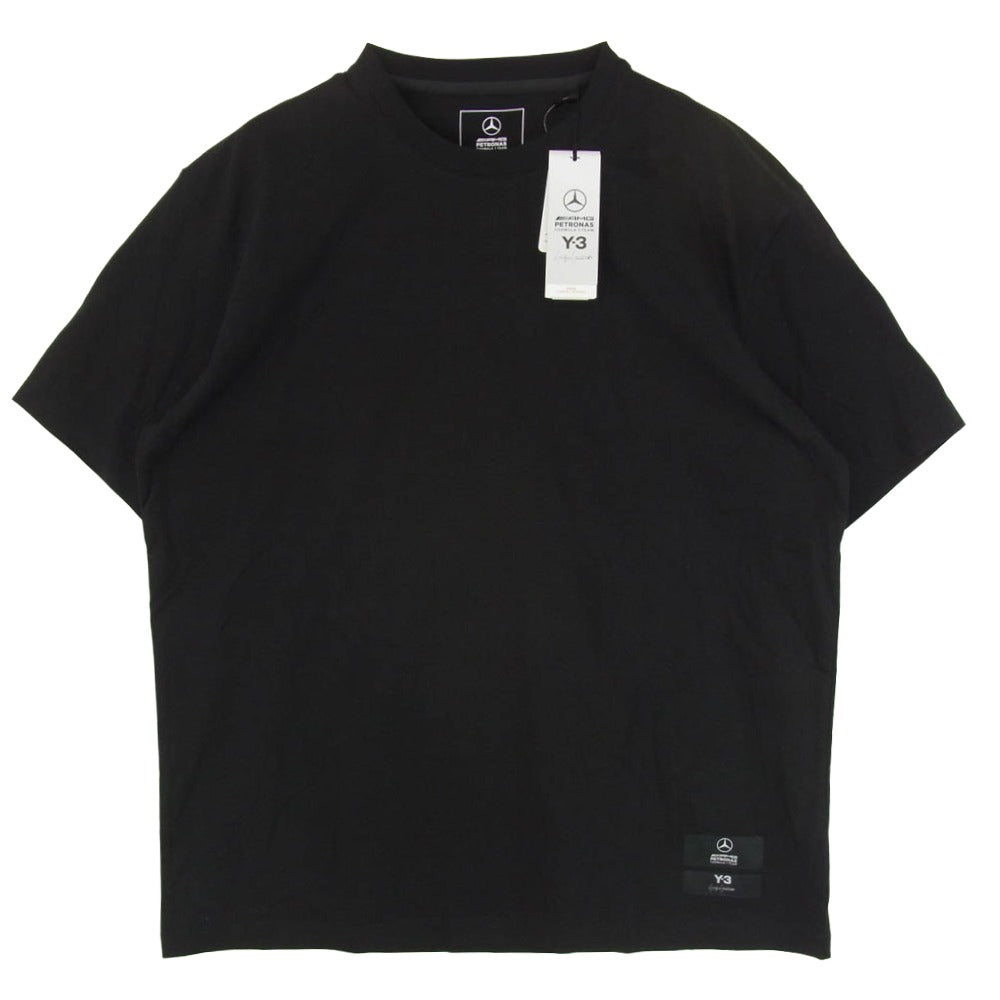 Y-3 Yohji Yamamoto ワイスリー ヨウジヤマモト KR2373 MERCEDES-AMG PETRONAS FORMULA 1 TEAM LOGO STACK SHORT SLEEVE TEE メルセデスベンツ チームロゴ 半袖 Tシャツ カットソー ブラック系 L【新古品】【未使用】【中古】