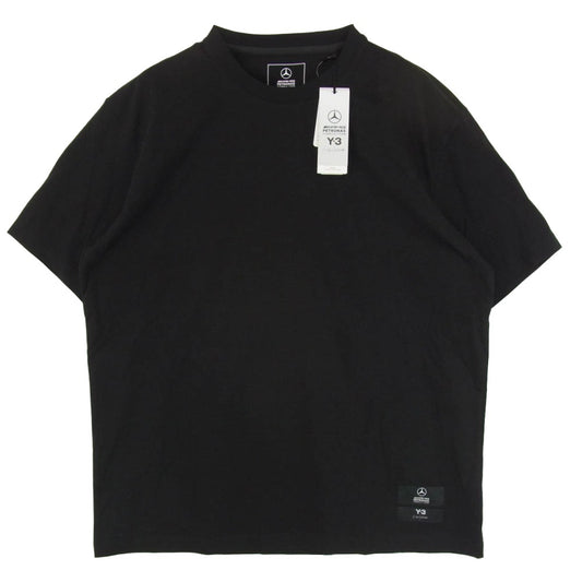 Y-3 Yohji Yamamoto ワイスリー ヨウジヤマモト KR2373 MERCEDES-AMG PETRONAS FORMULA 1 TEAM LOGO STACK SHORT SLEEVE TEE メルセデスベンツ チームロゴ 半袖 Tシャツ カットソー ブラック系 L【新古品】【未使用】【中古】