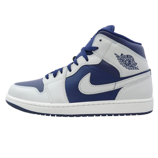 NIKE AIR JORDAN ナイキ ジョーダン DQ8426-403 Air Jordan 1 Mid Blue Void AJ1 エアジョーダン1 ミッド ブルーボイド スニーカー グレー系 ネイビー系 28cm【新古品】【未使用】【中古】