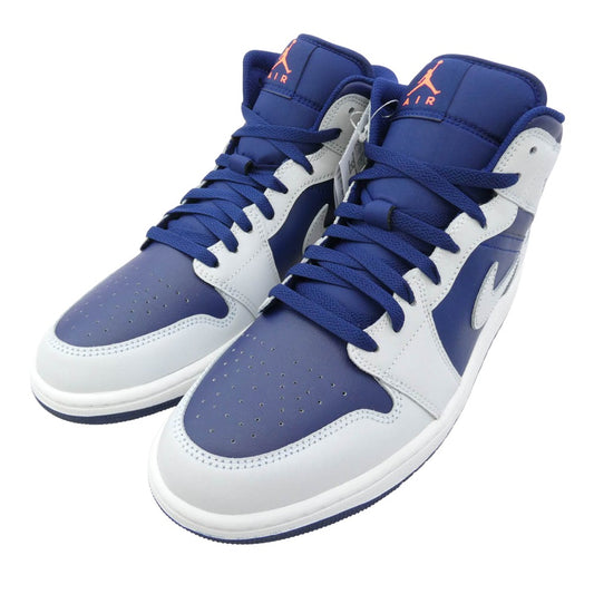 NIKE AIR JORDAN ナイキ ジョーダン DQ8426-403 Air Jordan 1 Mid Blue Void AJ1 エアジョーダン1 ミッド ブルーボイド スニーカー グレー系 ネイビー系 28cm【新古品】【未使用】【中古】