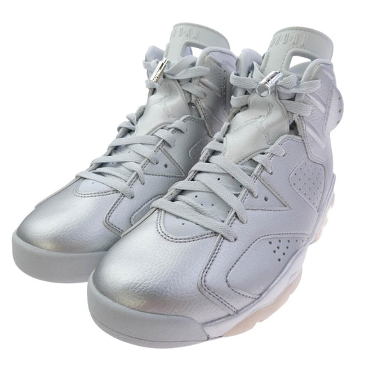 NIKE AIR JORDAN ナイキ ジョーダン IQ5135-001 x Paris Saint Germain PSG パリサンジェルマン Air Jordan 6 Retro AJ6 エアジョーダン6 レトロ ハイカット スニーカー シルバー系 28cm【極上美品】【中古】