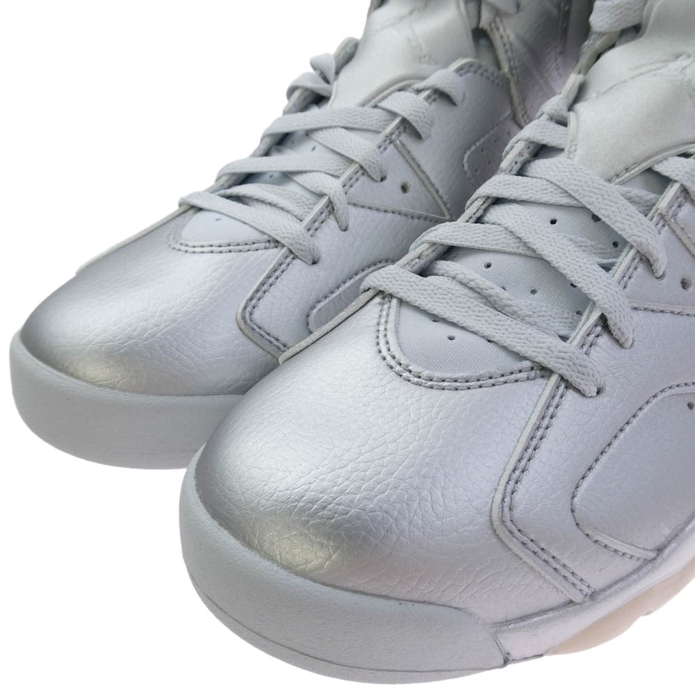 NIKE AIR JORDAN ナイキ ジョーダン IQ5135-001 x Paris Saint Germain PSG パリサンジェルマン Air Jordan 6 Retro AJ6 エアジョーダン6 レトロ ハイカット スニーカー シルバー系 28cm【極上美品】【中古】