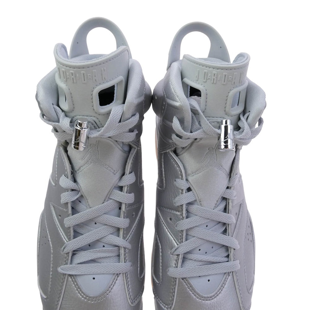 NIKE AIR JORDAN ナイキ ジョーダン IQ5135-001 x Paris Saint Germain PSG パリサンジェルマン Air Jordan 6 Retro AJ6 エアジョーダン6 レトロ ハイカット スニーカー シルバー系 28cm【極上美品】【中古】
