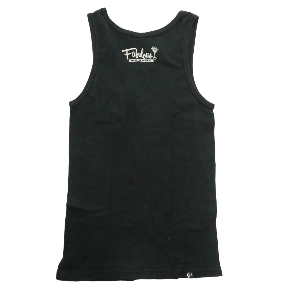 HYSTERIC GLAMOUR ヒステリックグラマー 24SS 0242CR01 ISLAND CLUB ガール プリント タンクトップ ブラック系 フリーサイズ【中古】