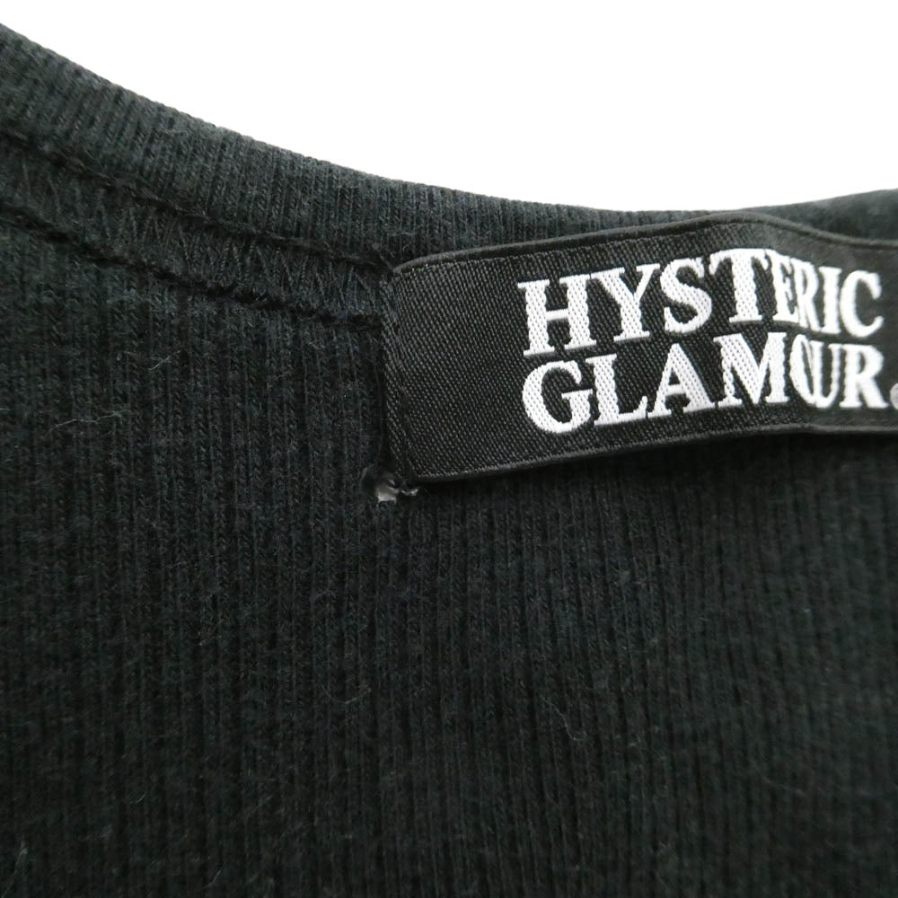 HYSTERIC GLAMOUR ヒステリックグラマー 24SS 0242CR01 ISLAND CLUB ガール プリント タンクトップ ブラック系 フリーサイズ【中古】