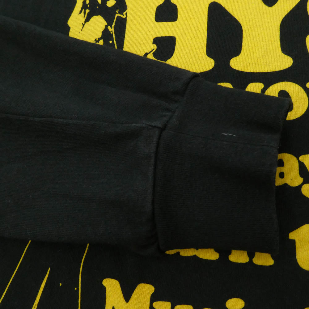 HYSTERIC GLAMOUR ヒステリックグラマー 25AW 02253CL06 SUPER KINKY SOUNDS T-shirt スーパー キンキー サウンド プリント ロンT 長袖 Tシャツ カットソー ブラック系 L【中古】