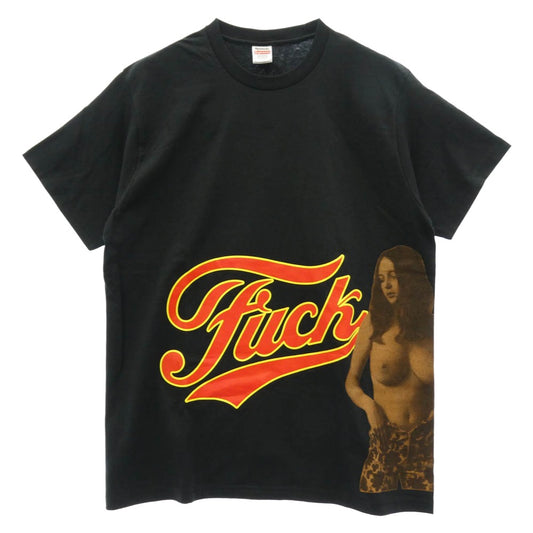 Supreme シュプリーム 24AW x HYSTERIC GLAMOUR ヒステリックグラマー Fuck Tee ファック プリント 半袖 Tシャツ ブラック系 L【美品】【中古】