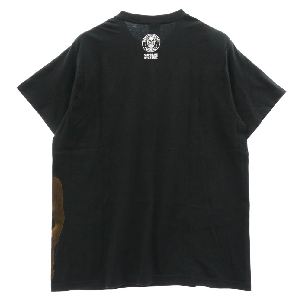Supreme シュプリーム 24AW x HYSTERIC GLAMOUR ヒステリックグラマー Fuck Tee ファック プリント 半袖 Tシャツ ブラック系 L【美品】【中古】