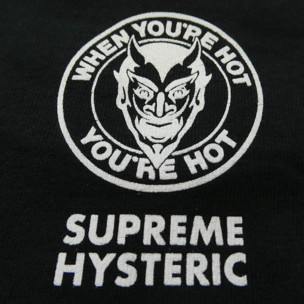 Supreme シュプリーム 24AW x HYSTERIC GLAMOUR ヒステリックグラマー Fuck Tee ファック プリント 半袖 Tシャツ ブラック系 L【美品】【中古】