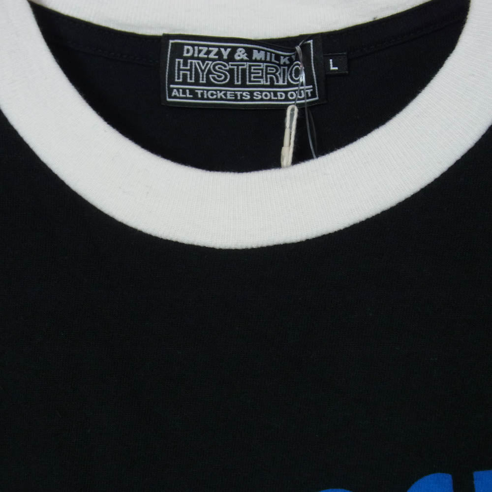 HYSTERIC GLAMOUR ヒステリックグラマー 26SS 02261CL06 DART TRACK ロンT 長袖 Tシャツ カットソー ブラック系 L【美品】【中古】