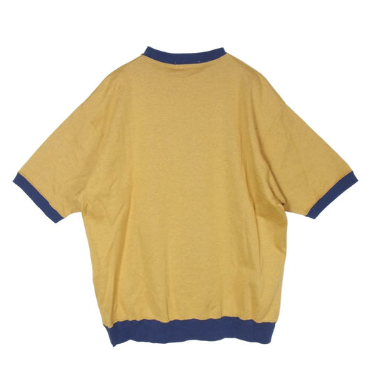 HYSTERIC GLAMOUR ヒステリックグラマー 26SS 02261CT15 AUTHENTIC オーセンティック ジャカード 半袖 Tシャツ イエロー系 L【美品】【中古】