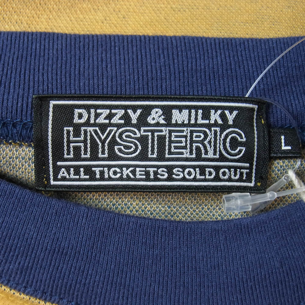 HYSTERIC GLAMOUR ヒステリックグラマー 26SS 02261CT15 AUTHENTIC オーセンティック ジャカード 半袖 Tシャツ イエロー系 L【美品】【中古】