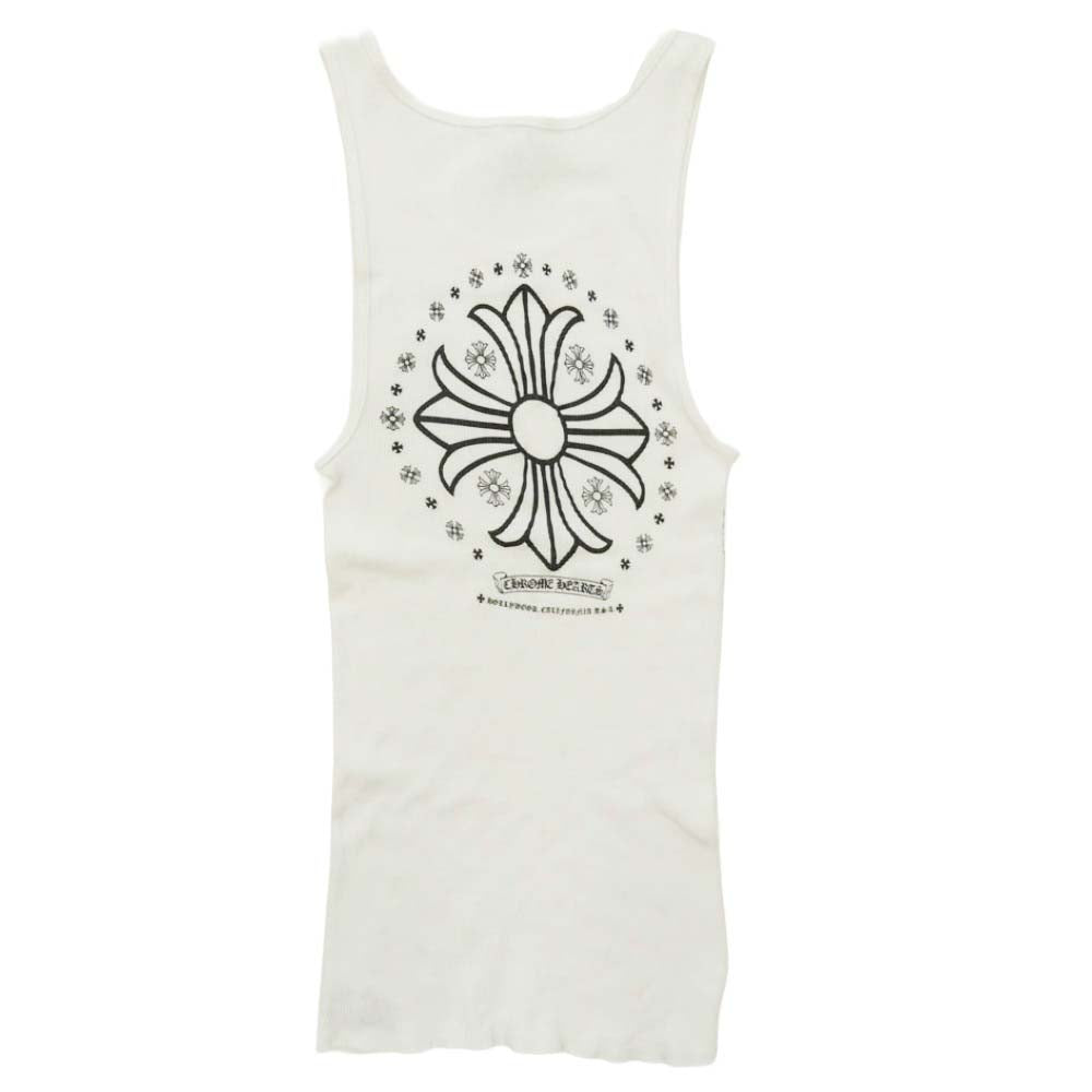 CHROME HEARTS クロムハーツ（原本無） TANK TOP HOLLYWOOD CHプラス スクロールラベル プリント タンクトップ ホワイト系 ブラック系 M【中古】