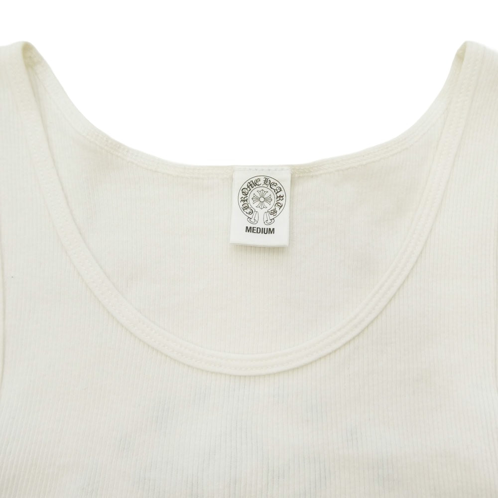 CHROME HEARTS クロムハーツ（原本無） TANK TOP HOLLYWOOD CHプラス スクロールラベル プリント タンクトップ ホワイト系 ブラック系 M【中古】