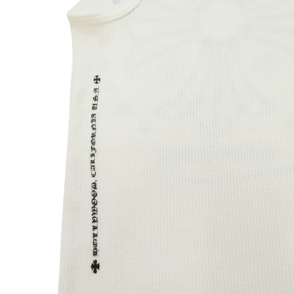 CHROME HEARTS クロムハーツ（原本無） TANK TOP HOLLYWOOD CHプラス スクロールラベル プリント タンクトップ ホワイト系 ブラック系 M【中古】