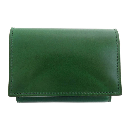 フラソリティ FM710 waterOil Cordovan Long Wallet 水染め ウォーターオイル コードバン 3フォールド 三つ折り ウォレット 長財布 グリーン グリーン系【極上美品】【中古】