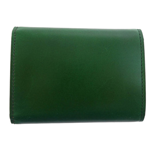 フラソリティ FM710 waterOil Cordovan Long Wallet 水染め ウォーターオイル コードバン 3フォールド 三つ折り ウォレット 長財布 グリーン グリーン系【極上美品】【中古】