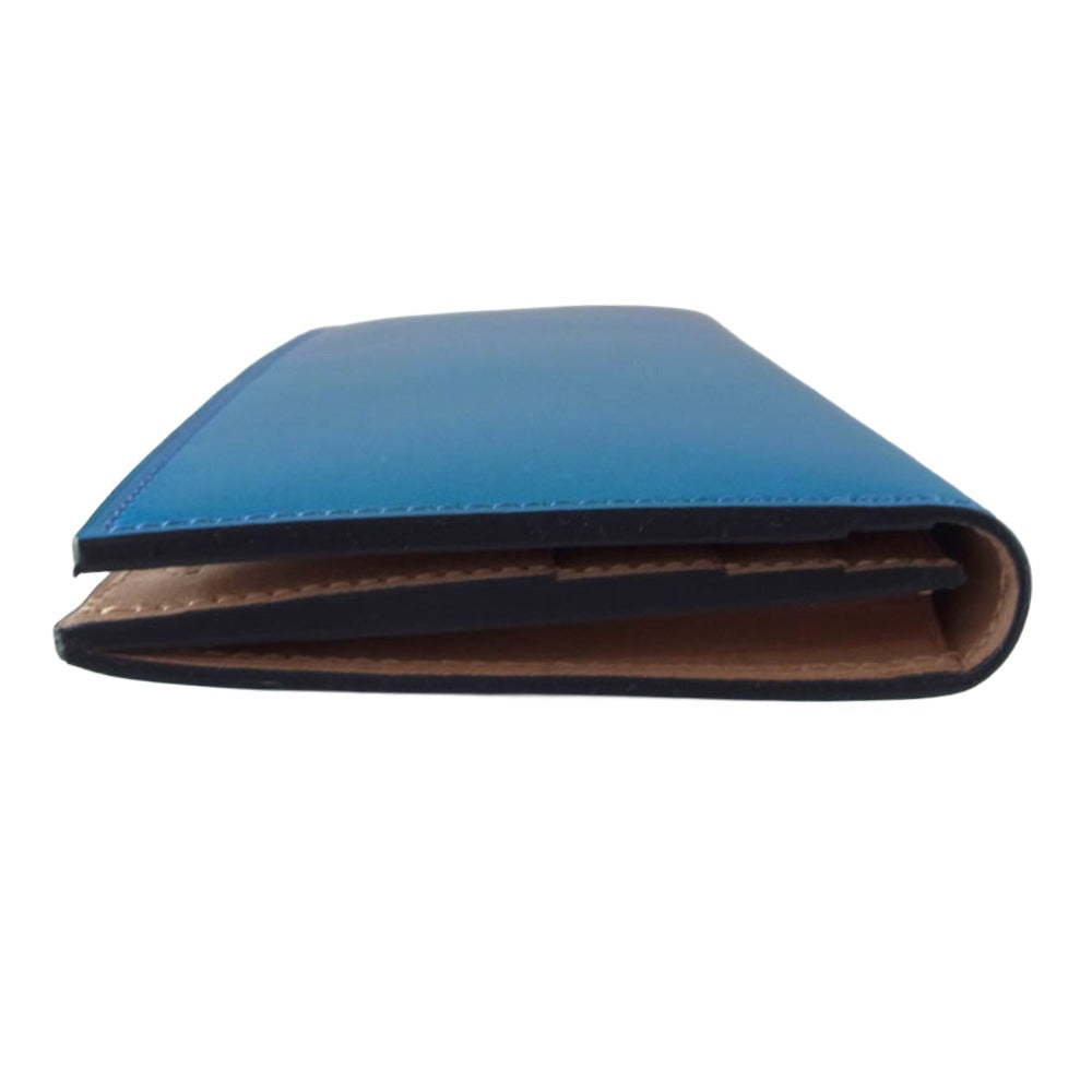 フラソリティ FM701 waterOil Cordovan Long Wallet 水染め ウォーターオイル コードバン ロングウォレット 長財布 ブルー系【極上美品】【中古】