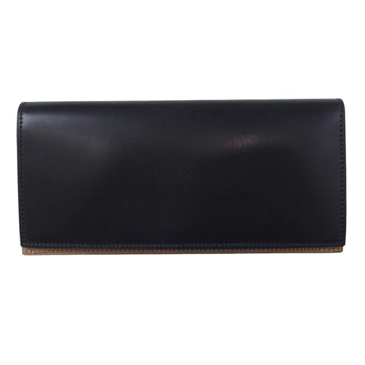 フラソリティ FM701 waterOil Cordovan Long Wallet 水染め ウォーターオイル コードバン ロングウォレット 長財布 ブラック ブラック系【極上美品】【中古】