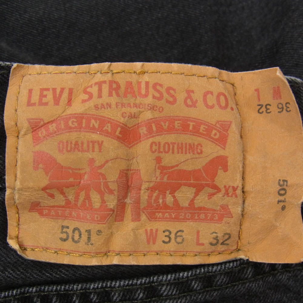 Levi's リーバイス 00501-0660 メキシコ製 501ブラック デニム パンツ ブラック系 36【中古】