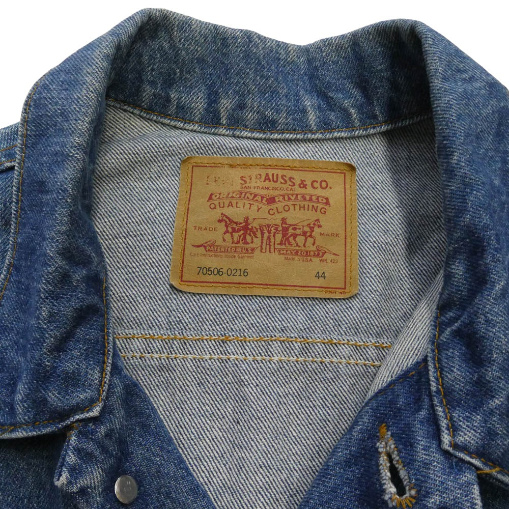 Levi's リーバイス USA製 ボタン裏刻印 527 70506 デニム ジャケット インディゴブルー系 44【中古】