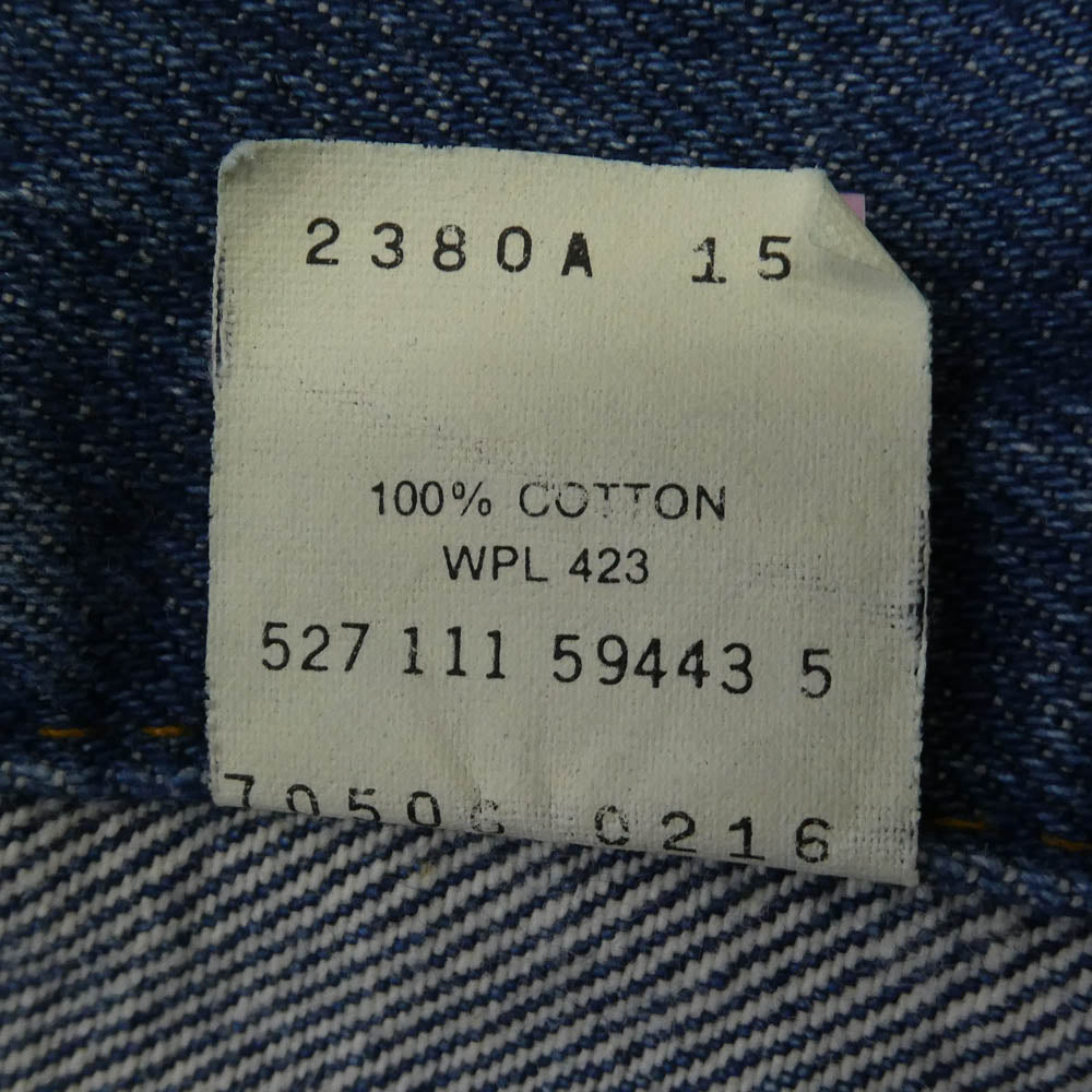 Levi's リーバイス USA製 ボタン裏刻印 527 70506 デニム ジャケット インディゴブルー系 44【中古】