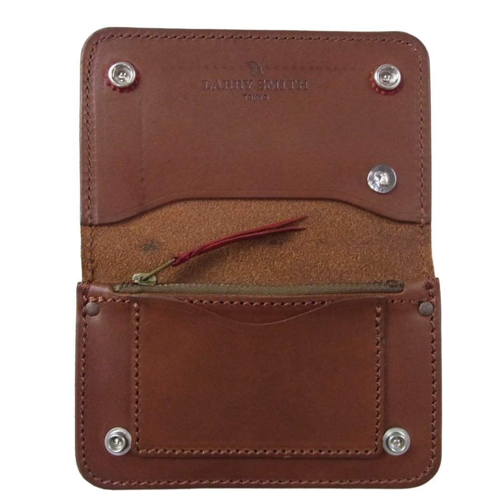 LARRY SMITH ラリースミス truckers wallet レザー トラッカーズ ウォレット ブラウン系【中古】