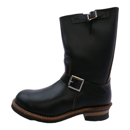 RED WING レッドウィング 2966 USA製 11inch Engineer Boots NON STEEL TOE 茶芯 ノンスチール エンジニア ブーツ ブラック系 10.5【中古】