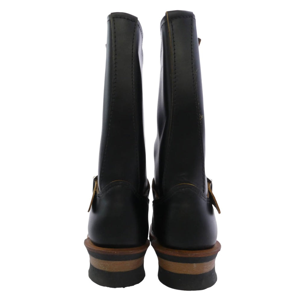 RED WING レッドウィング 2966 USA製 11inch Engineer Boots NON STEEL TOE 茶芯 ノンスチール エンジニア ブーツ ブラック系 10.5【中古】