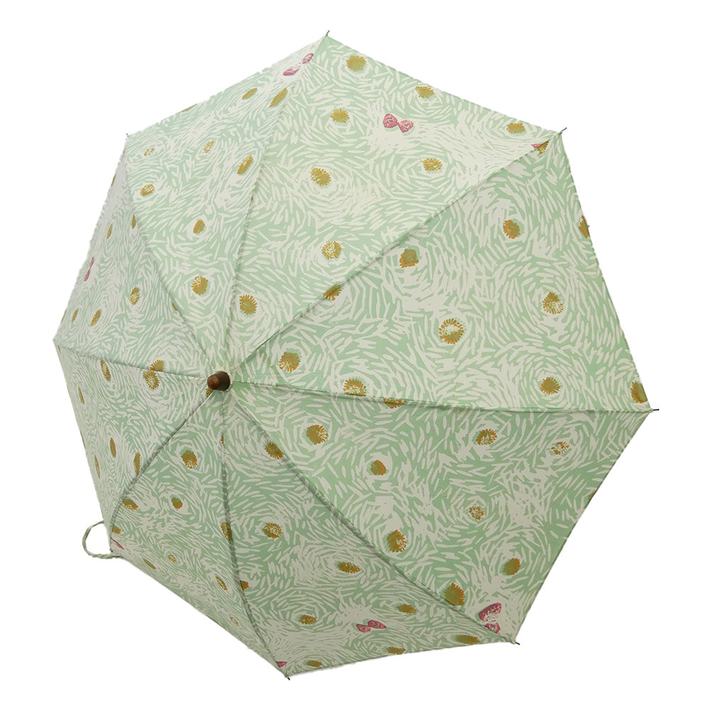 mina perhonen ミナペルホネン 日傘 アンブレラ 折り畳み傘 ライトグリーン系【中古】