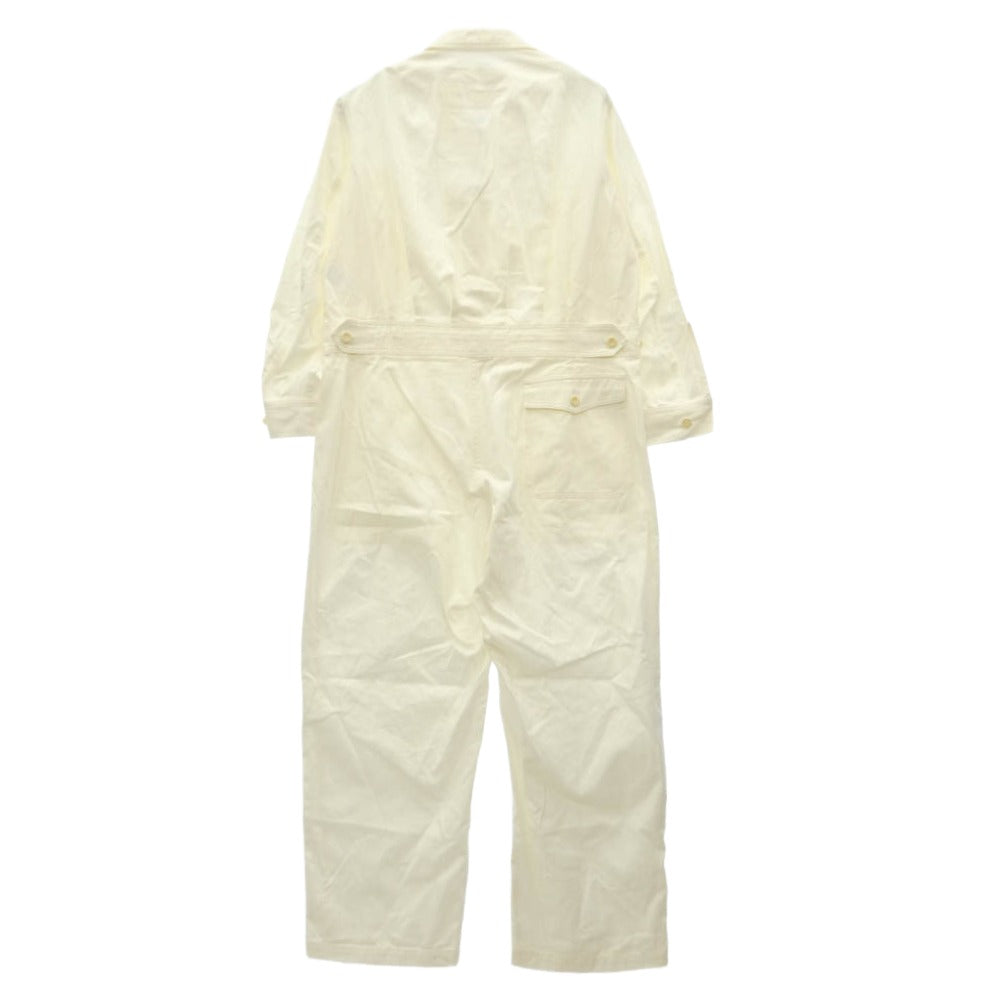 ローブス＆コンフェクションズ Cotton Twill Reproduction Flight Suit コットンツイル フライト ジャンプ スーツ オールインワン ホワイト系 3【中古】