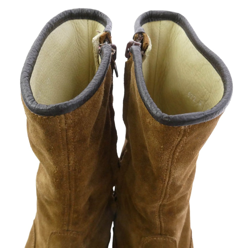 Needles ニードルス SIDE ZIP SUEDE BOOTS スウェード サイドジップ ブーツ ブラウン系 41【中古】