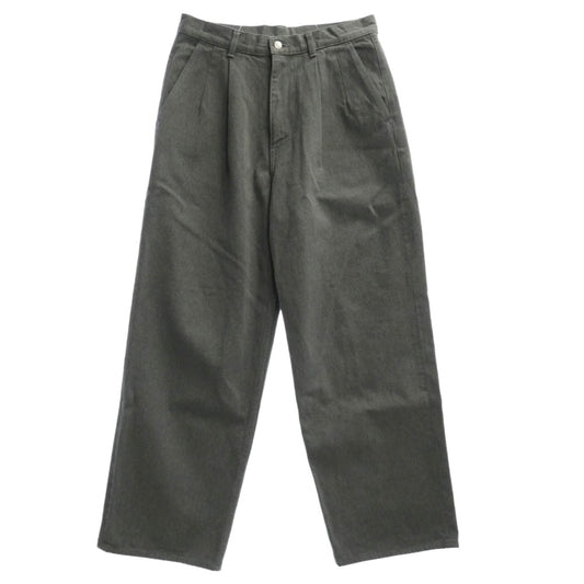 GRAPHPAPER グラフペーパー 24ss GU241-40217B Colorfast Denim Two Tuck Pants カラーファスト デニム 2タック パンツ グレー系 2【中古】