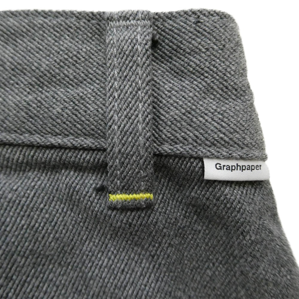 GRAPHPAPER グラフペーパー 24ss GU241-40217B Colorfast Denim Two Tuck Pants カラーファスト デニム 2タック パンツ グレー系 2【中古】