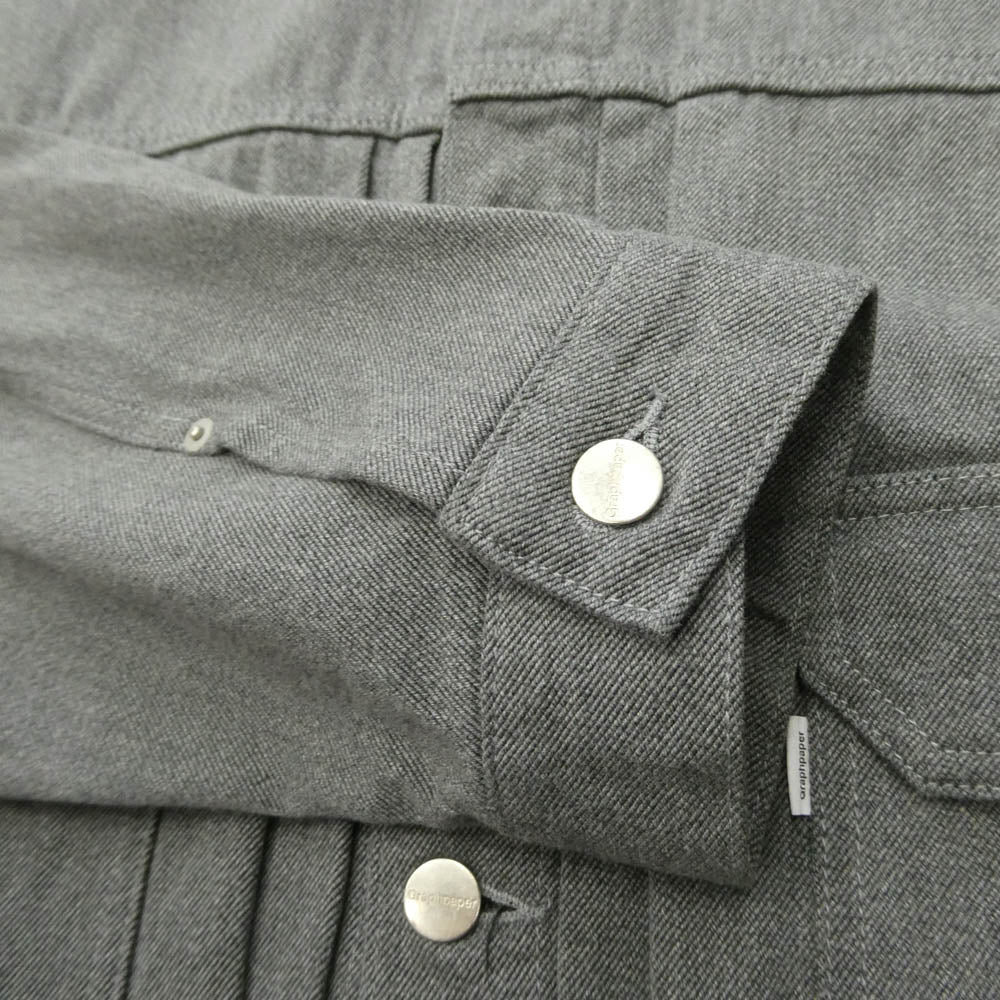 GRAPHPAPER グラフペーパー 24ss GU241-30214B Colorfast Denim Jacket カラーファスト デニム ジャケット グレー系 2【中古】