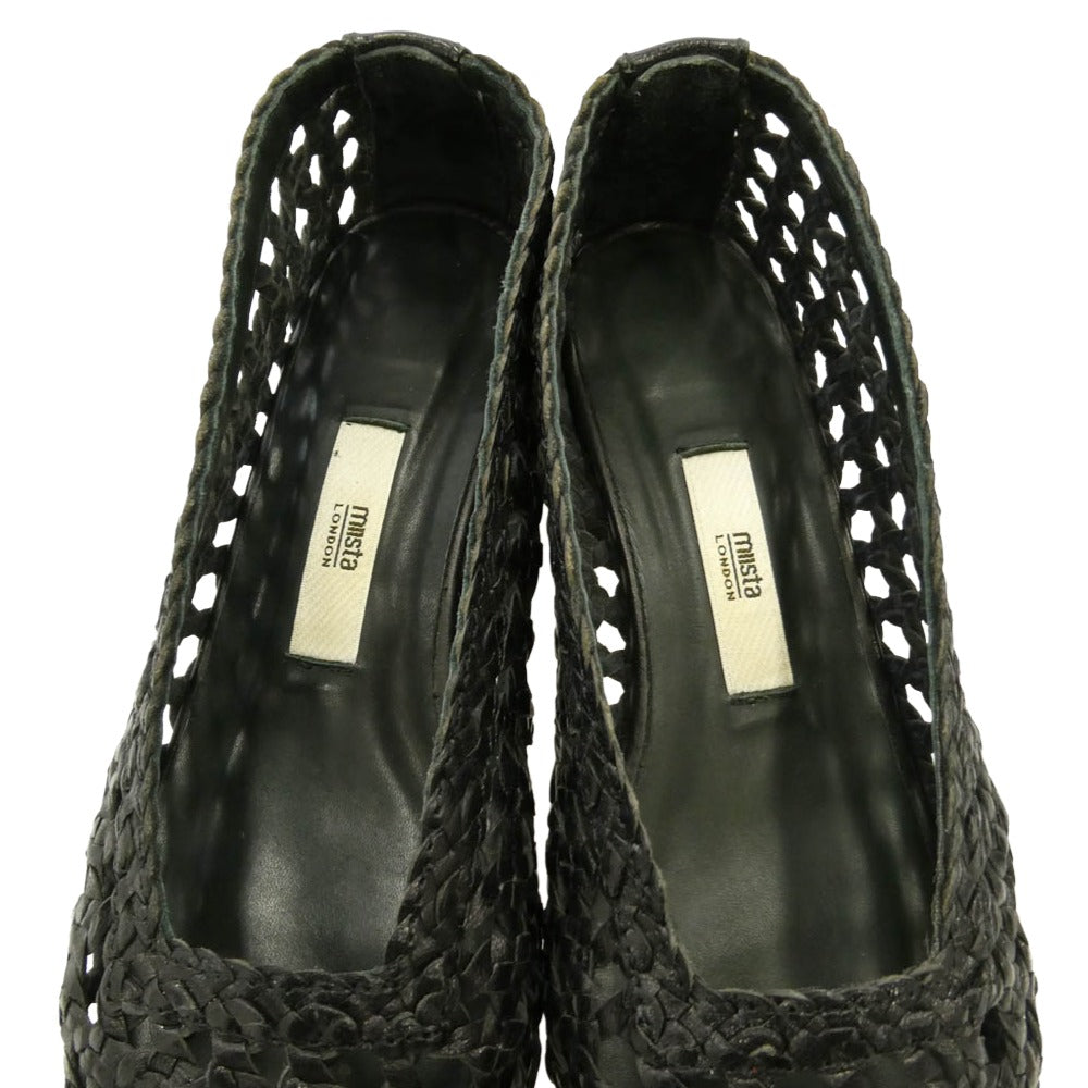 ミスタ TAISSA ヒール パンプス シューズ ブラック系 38【中古】