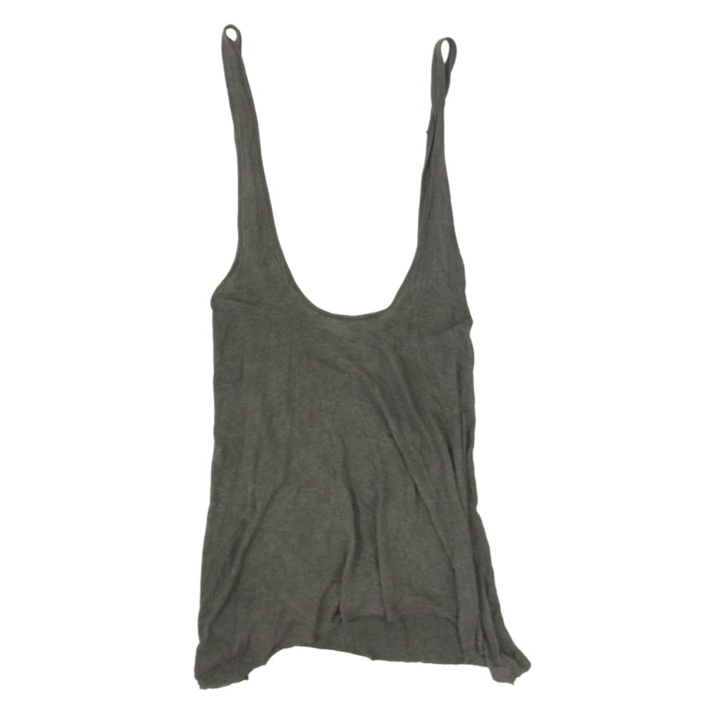 HELMUT LANG ヘルムートラング 16-1101205 レーヨン リネン ドレープ レイヤード キャミソール グレー系 S【中古】