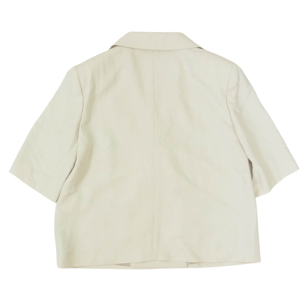 theory セオリー 24SS luxe リュクス ショート ダブル テーラード ジャケット 半袖 オフホワイト系 38【中古】