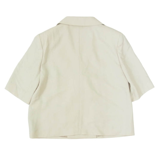 theory セオリー 24SS luxe リュクス ショート ダブル テーラード ジャケット 半袖 オフホワイト系 38【中古】