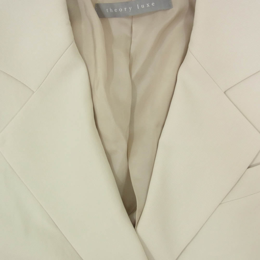 theory セオリー 24SS luxe リュクス ショート ダブル テーラード ジャケット 半袖 オフホワイト系 38【中古】