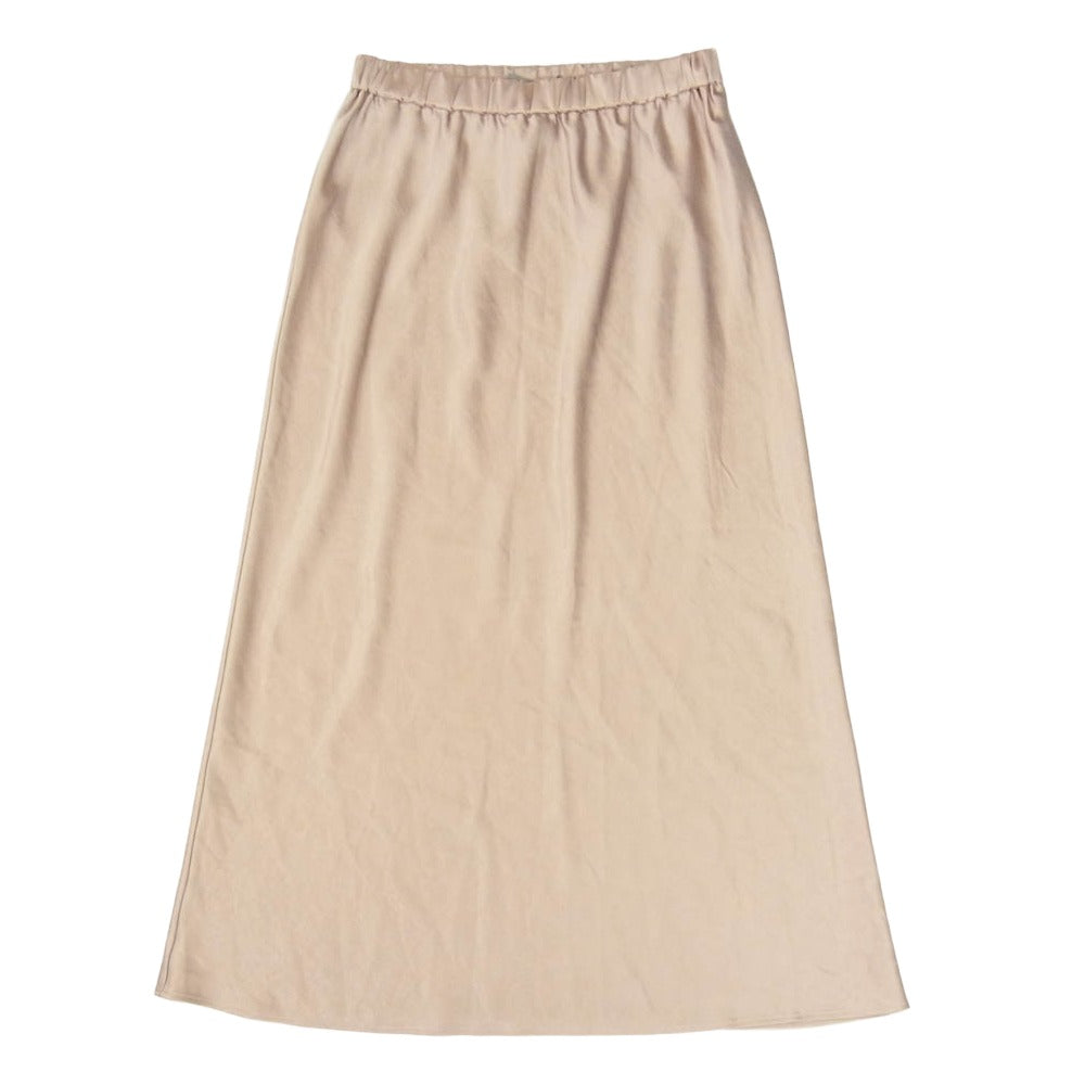 theory セオリー luxe リュクス 無地 とろみ ポリエステル サテン ロング スカート ベージュ系 38【中古】