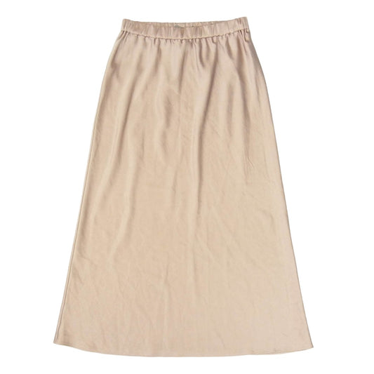 theory セオリー luxe リュクス 無地 とろみ ポリエステル サテン ロング スカート ベージュ系 38【中古】