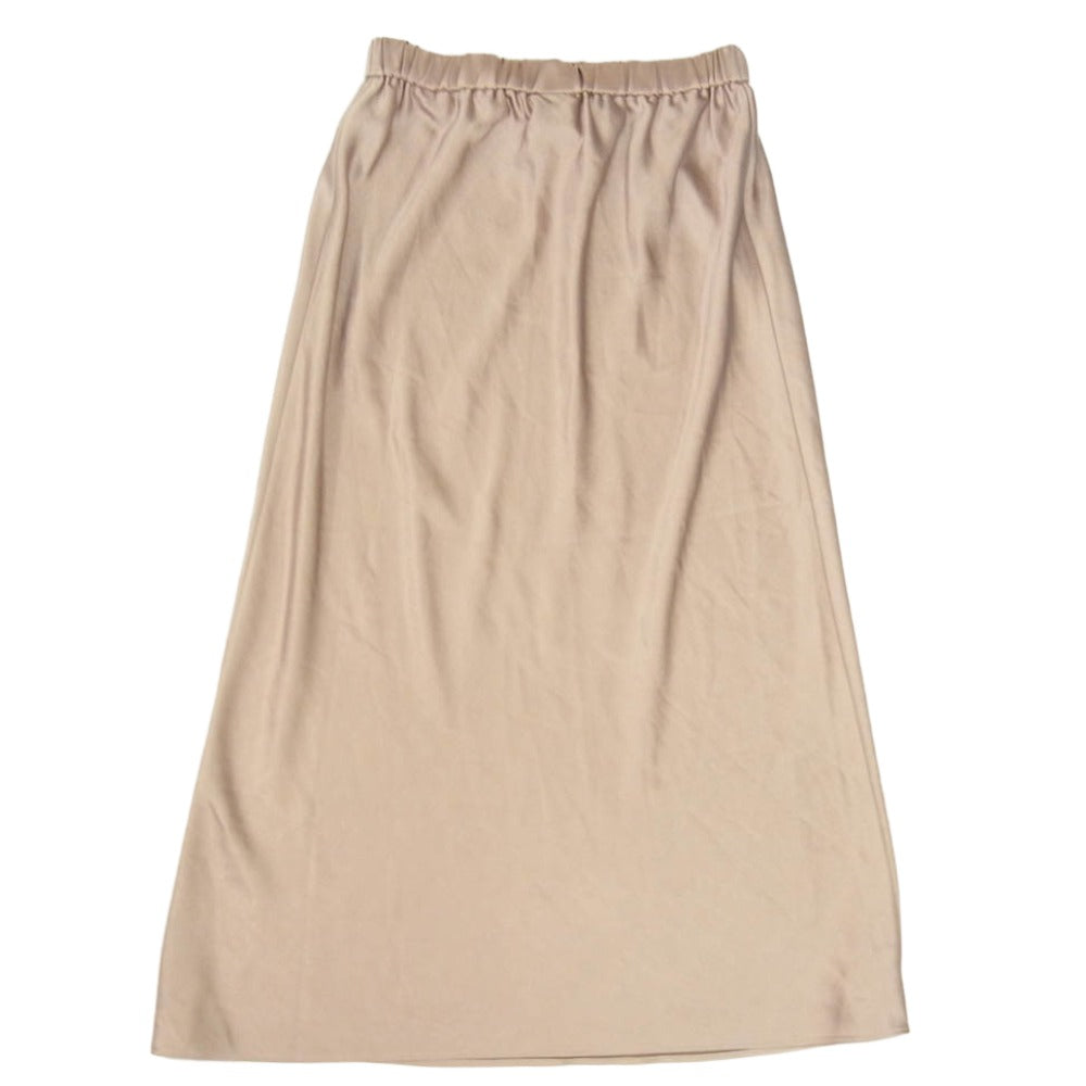 theory セオリー luxe リュクス 無地 とろみ ポリエステル サテン ロング スカート ベージュ系 38【中古】