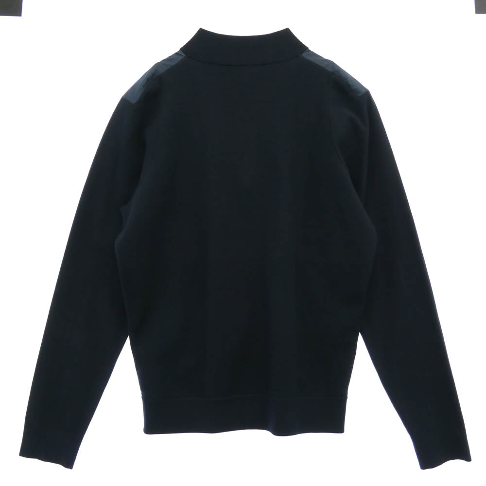 theory セオリー 背面袖スウェット切替 ジップアップ ブルゾン ジャケット ネイビー系 S【中古】