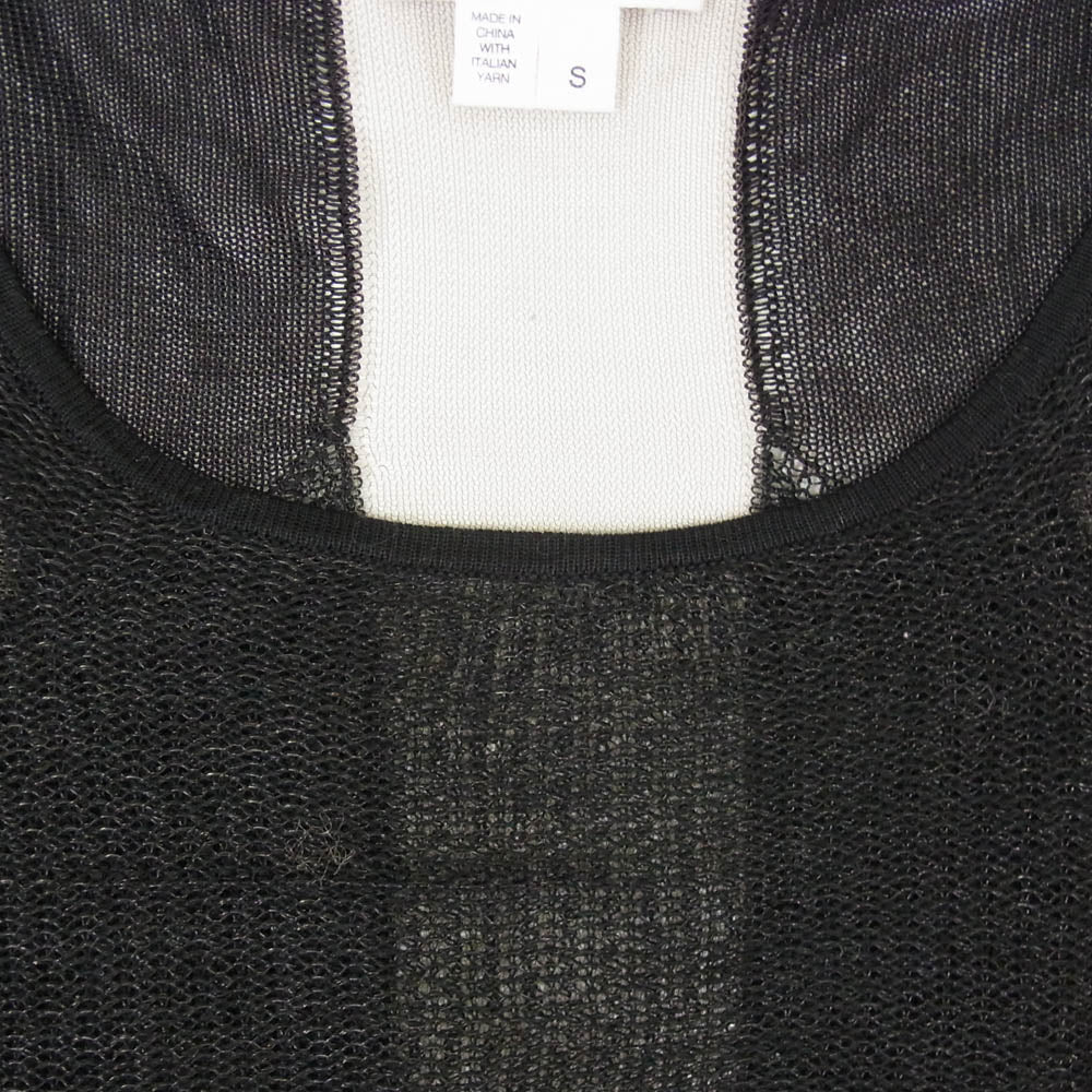 HELMUT LANG ヘルムートラング シアー ニット トップス 長袖 カットソー ブラック系 S【中古】