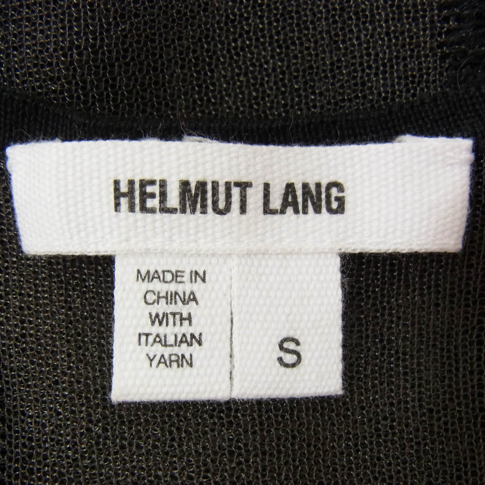 HELMUT LANG ヘルムートラング シアー ニット トップス 長袖 カットソー ブラック系 S【中古】
