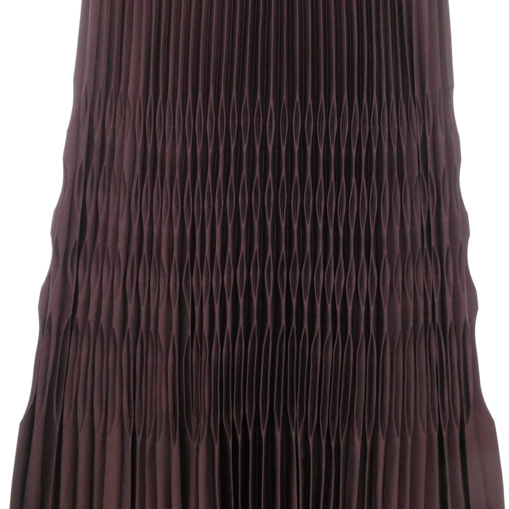theory セオリー 22AW Satin Texture Plt Combo DR サテン テクスチャー ノースリーブ プリーツ ワンピース ワインレッド系 S【中古】
