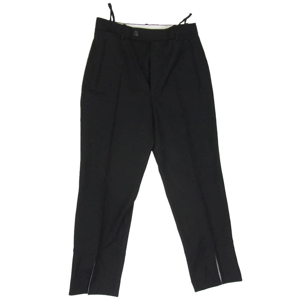HELMUT LANG ヘルムートラング ウール センタースリット スラックス パンツ ブラック系 4【中古】